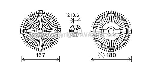 AVA QUALITY COOLING Сцепление, вентилятор радиатора MSC499